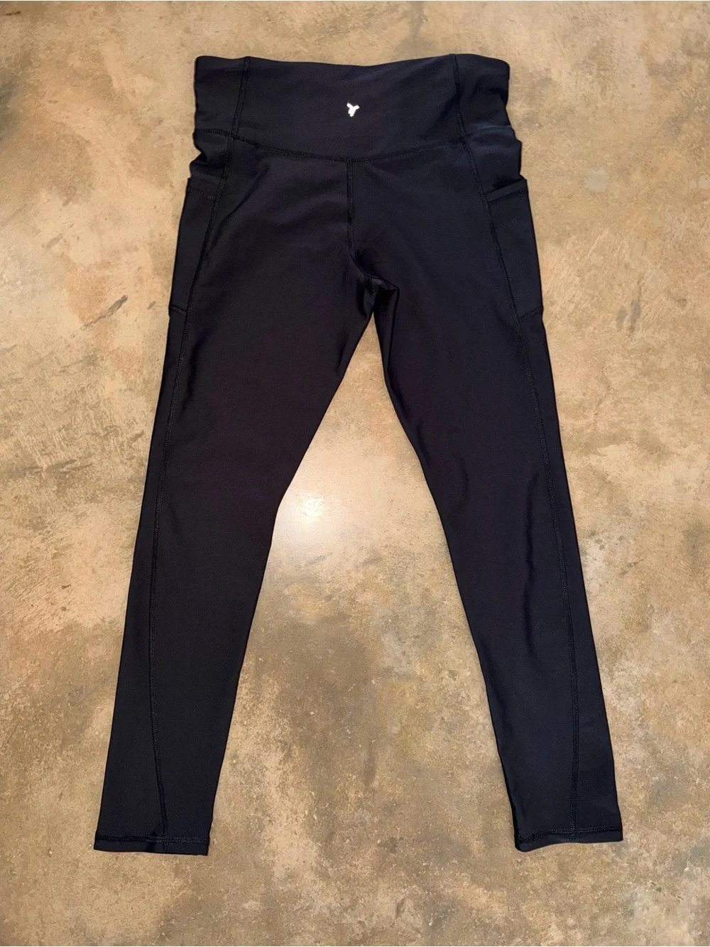 Old Navy Girls XL 14-16 Plus PowerSoft High Rise Black Leggings Pockets School